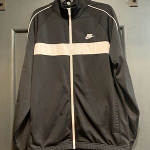 Nike Men’s Tall Lightweight Black White Zip Up Track Jacket